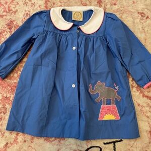 The Beaufort Bonnet Company Blue Elephant Dress